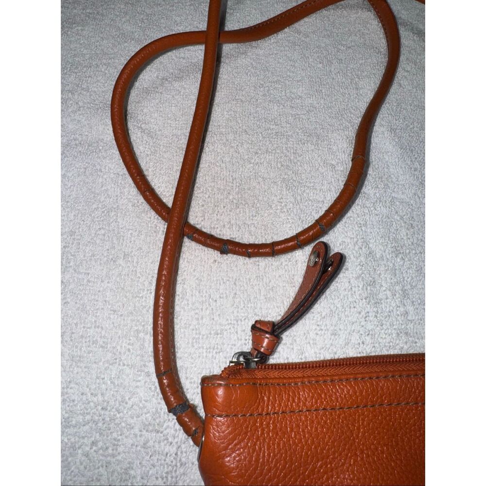 Tignanello Orange Gen Leather Small Crossbody Bag - Picture 4 of 11